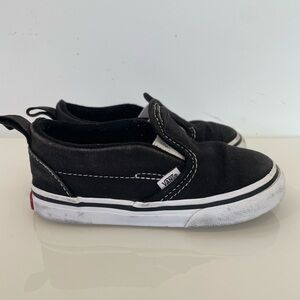 Vans Kids Black Slip-On Shoes